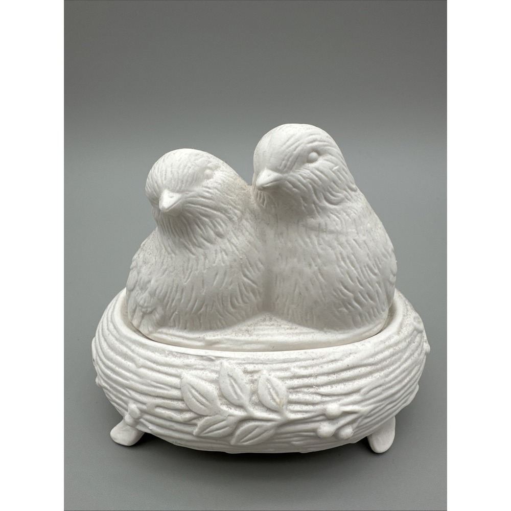 Grasslands Road Songbird Jewelry Box Unglazed ceramic Preowned w Box